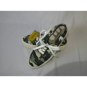 Cool Planet by Steve‎ Madden Womens Camo Canvas Lace Up Sneakers 6.5M $69 NWT